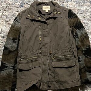 Forever 21 Gray and Black Jean Jacket